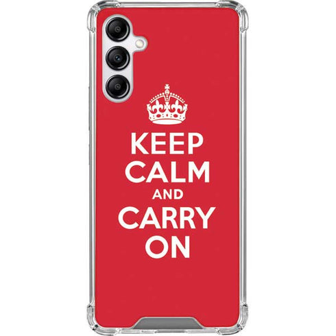 Keep Calm and Carry On Galaxy A14 5G Clear Case