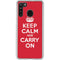 Keep Calm and Carry On Galaxy A21 Clear Case