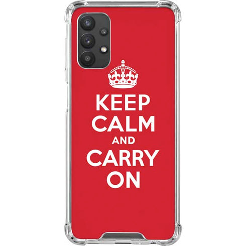 Keep Calm and Carry On Galaxy A32 5G Clear Case
