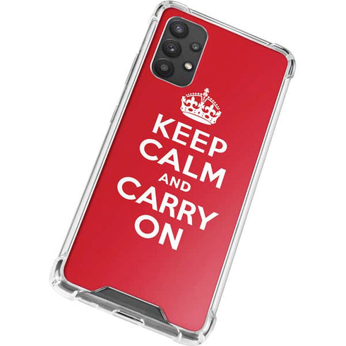 Keep Calm and Carry On Galaxy A32 5G Clear Case