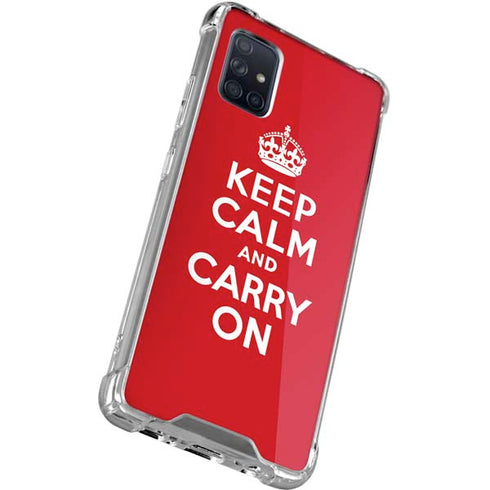 Keep Calm and Carry On Galaxy A51 5G Clear Case