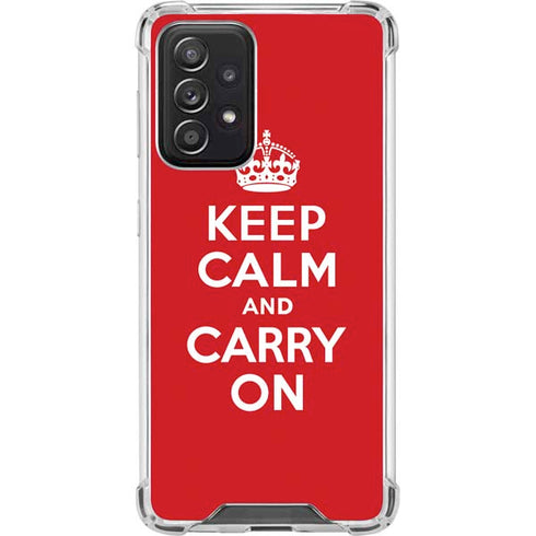 Keep Calm and Carry On Galaxy A52 5G Clear Case