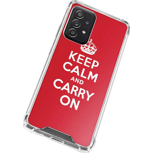 Keep Calm and Carry On Galaxy A52 5G Clear Case