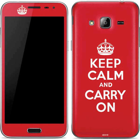 Keep Calm and Carry On Galaxy J3 Skin