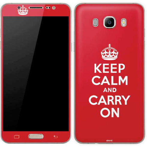 Keep Calm and Carry On Galaxy J7 Skin