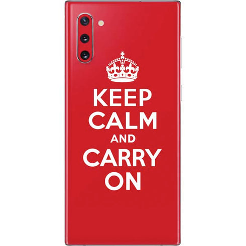 Keep Calm and Carry On Galaxy Note 10 Skin