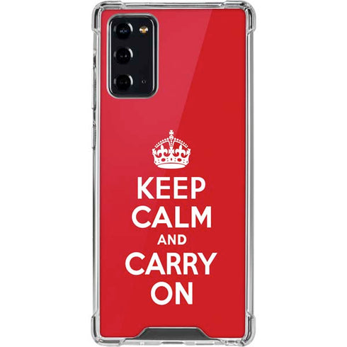 Keep Calm and Carry On Galaxy Note20 5G Clear Case