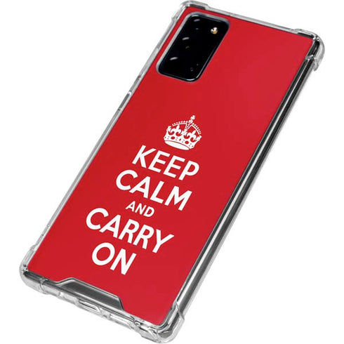 Keep Calm and Carry On Galaxy Note20 5G Clear Case