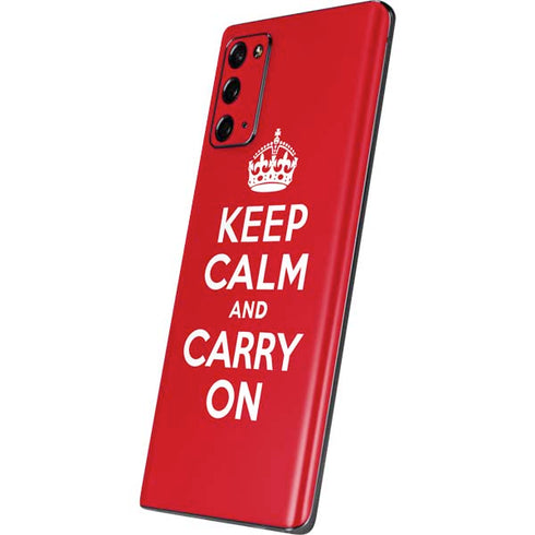 Keep Calm and Carry On Galaxy Note20 5G Skin