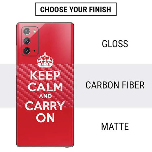 Keep Calm and Carry On Galaxy Note20 5G Skin