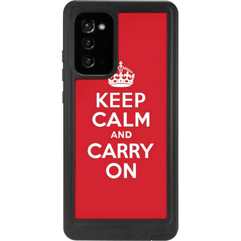 Keep Calm and Carry On Galaxy Note20 5G Waterproof Case