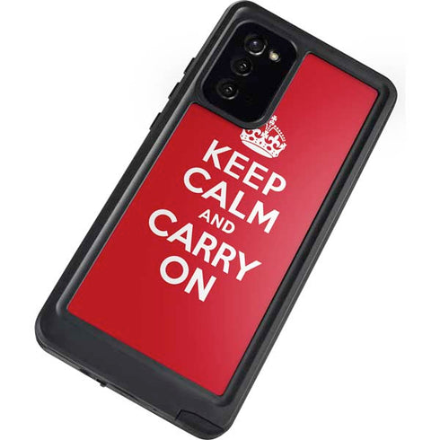 Keep Calm and Carry On Galaxy Note20 5G Waterproof Case
