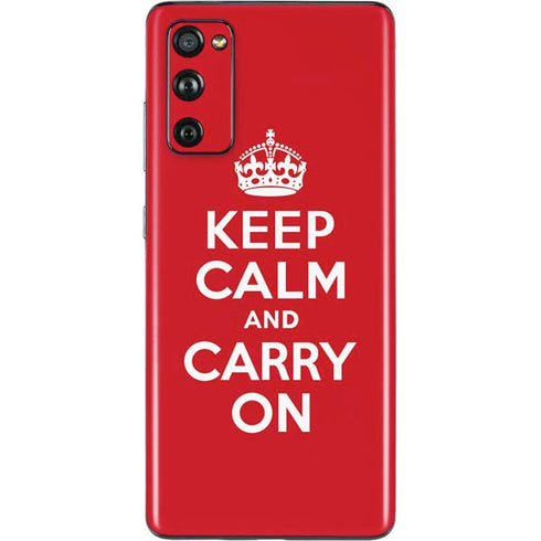 Keep Calm and Carry On Galaxy S20 Fan Edition Skin