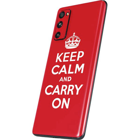 Keep Calm and Carry On Galaxy S20 Fan Edition Skin