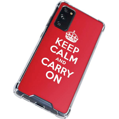 Keep Calm and Carry On Galaxy S20 FE Clear Case