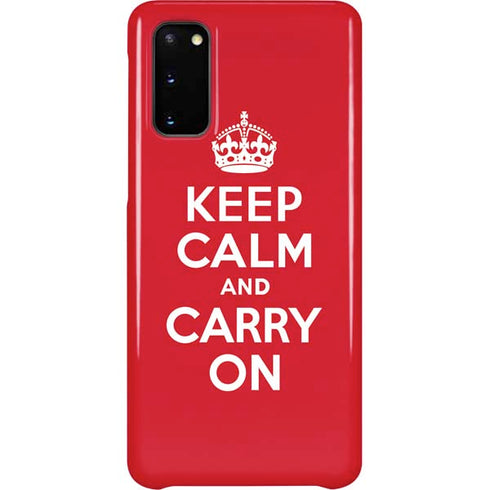 Keep Calm and Carry On Galaxy S20 Lite Case