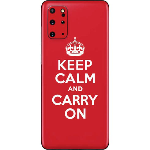 Keep Calm and Carry On Galaxy S20 Plus Skin