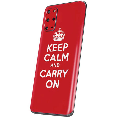 Keep Calm and Carry On Galaxy S20 Plus Skin