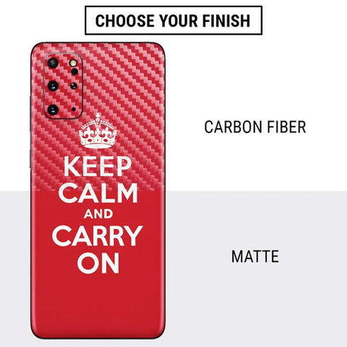 Keep Calm and Carry On Galaxy S20 Plus Skin