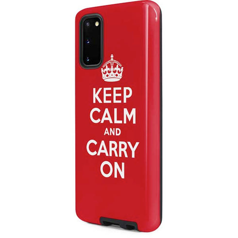 Keep Calm and Carry On Galaxy S20 Pro Case