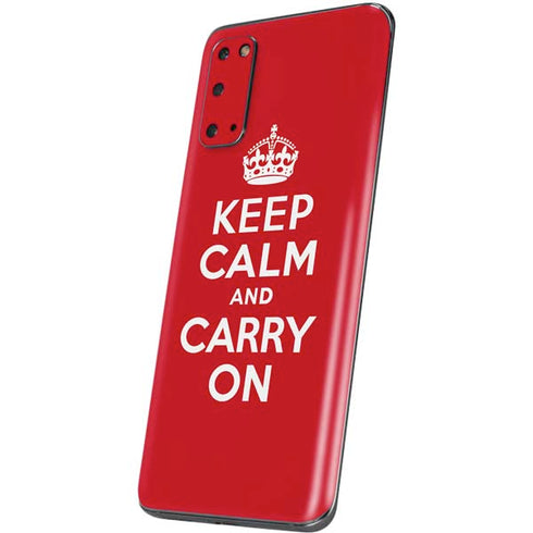 Keep Calm and Carry On Galaxy S20 Skin