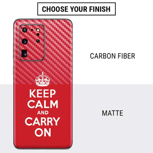 Keep Calm and Carry On Galaxy S20 Ultra 5G Skin