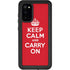 Keep Calm and Carry On Galaxy S20 Waterproof Case