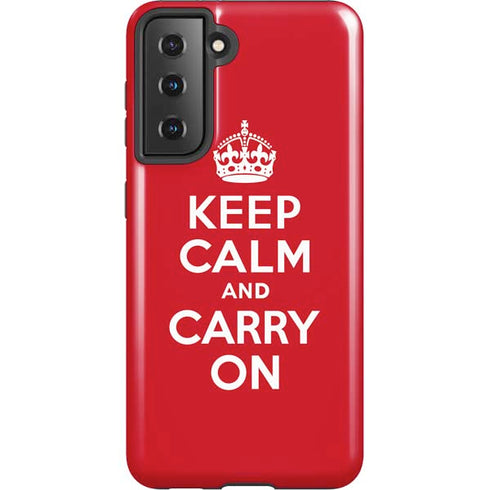 Keep Calm and Carry On Galaxy S21 5G Pro Case