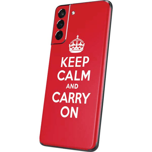 Keep Calm and Carry On Galaxy S21 5G Skin