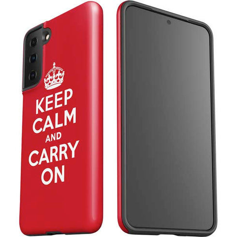 Keep Calm and Carry On Galaxy S21 FE Pro Case