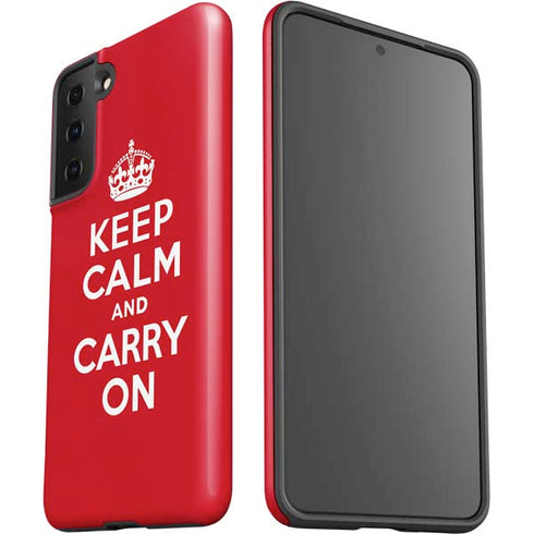 Keep Calm and Carry On Galaxy S21 Plus 5G Pro Case