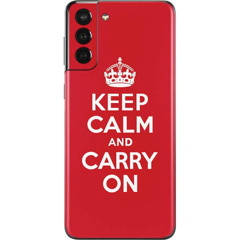 Keep Calm and Carry On Galaxy S21 Plus 5G Skin