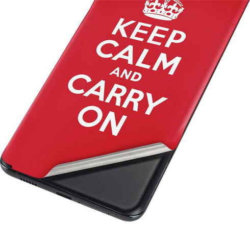 Keep Calm and Carry On Galaxy S21 Plus 5G Skin