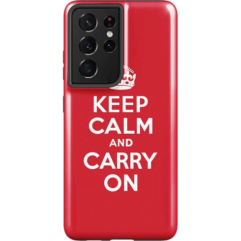 Keep Calm and Carry On Galaxy S21 Ultra 5G Pro Case