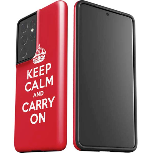 Keep Calm and Carry On Galaxy S21 Ultra 5G Pro Case