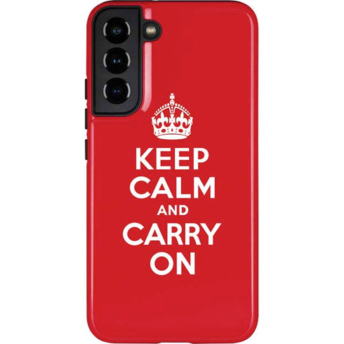 Keep Calm and Carry On Galaxy S22 Plus Pro Case