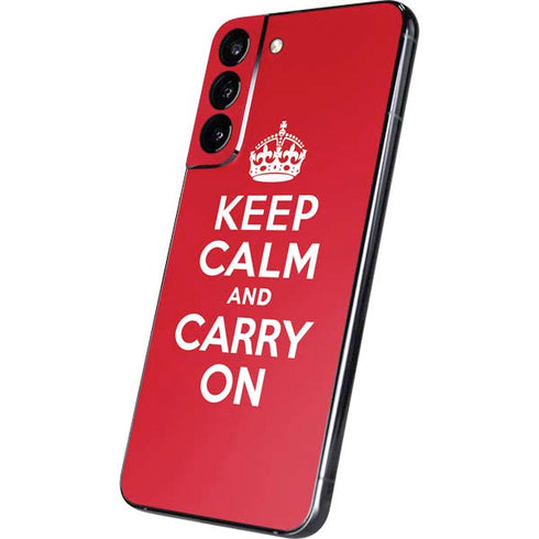 Keep Calm and Carry On Galaxy S22 Plus Skin