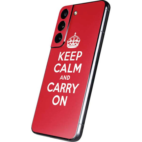 Keep Calm and Carry On Galaxy S22 Skin