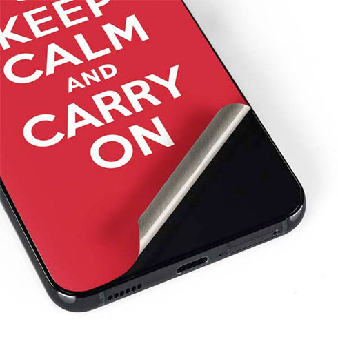 Keep Calm and Carry On Galaxy S22 Skin