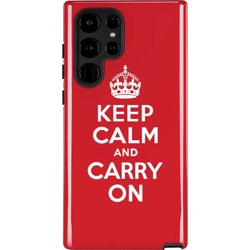 Keep Calm and Carry On Galaxy S22 Ultra Pro Case