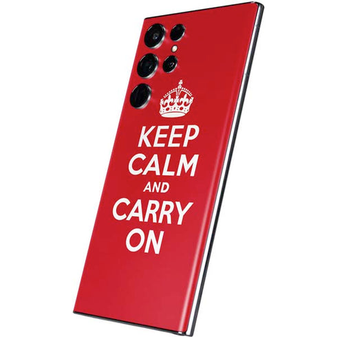 Keep Calm and Carry On Galaxy S22 Ultra Skin