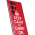 Keep Calm and Carry On Galaxy S22 Ultra Skin