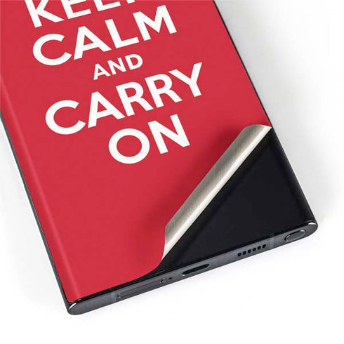 Keep Calm and Carry On Galaxy S22 Ultra Skin