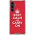Keep Calm and Carry On Galaxy S23 FE Clear Case