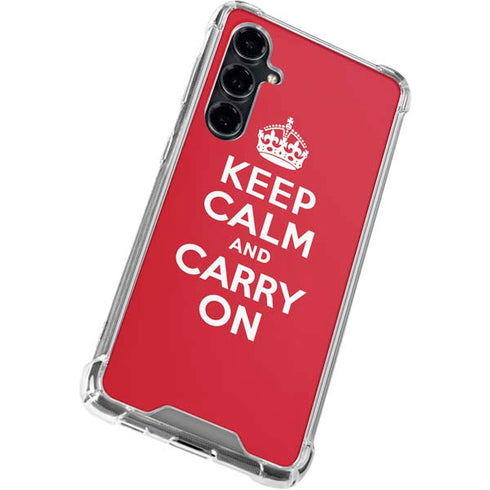 Keep Calm and Carry On Galaxy S23 FE Clear Case