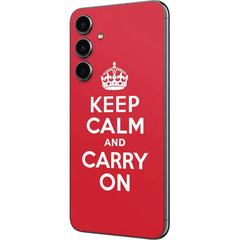 Keep Calm and Carry On Galaxy S23 FE Skin