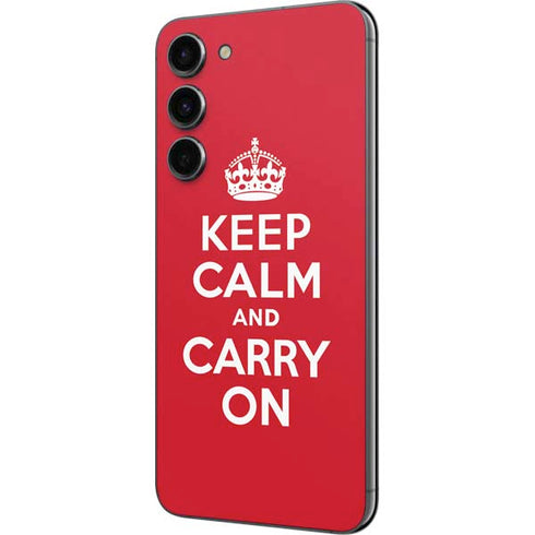 Keep Calm and Carry On Galaxy S23 Plus Skin