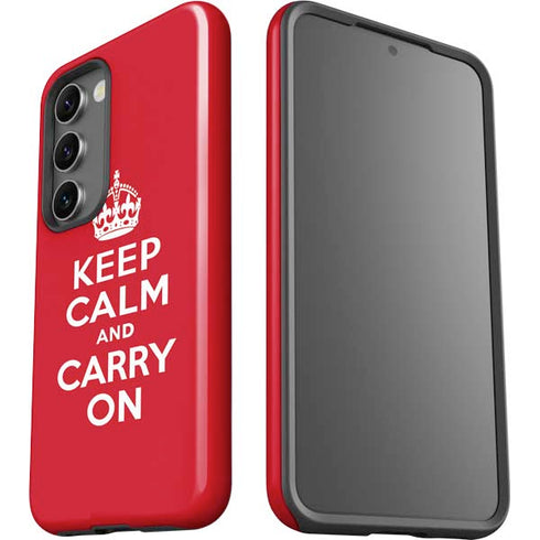 Keep Calm and Carry On Galaxy S23 Pro Case