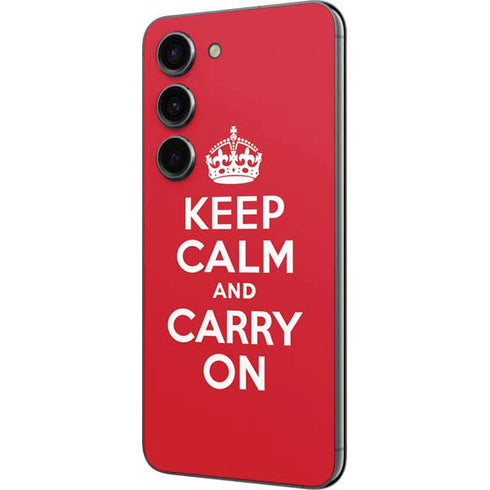 Keep Calm and Carry On Galaxy S23 Skin