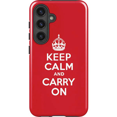 Keep Calm and Carry On Galaxy S24 Impact Case